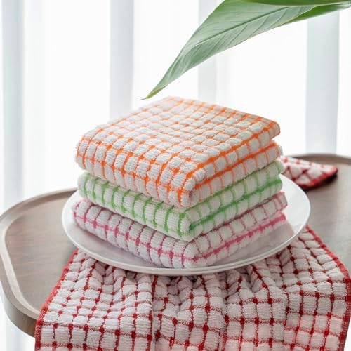 100 Cotton Kitchen Dish Towels 16x25 6Pack