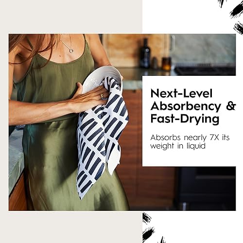Geometry Kitchen Tea Towels Set Cherry Limeade 2-Pack