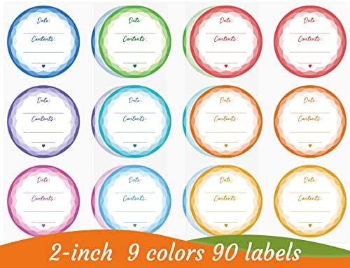 CHUBBIEE Removable Mason Jar Labels Set of 90