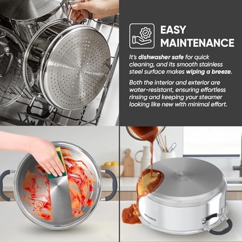 Sunhouse 55 Quarts Steamer Pot - Effortless Cooking for Healthy Meals