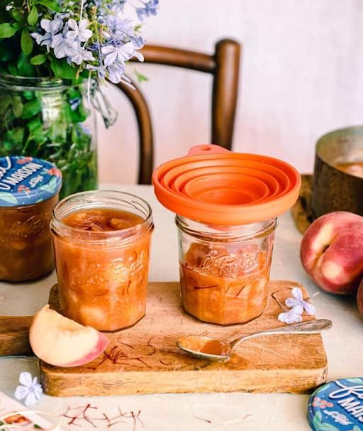Sturdy Orange Glass Preserving Jars