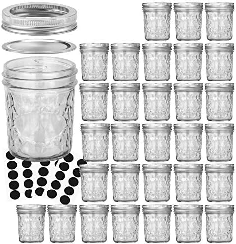 VERONES Mason Jars for Preserving Canning - 30 Pack