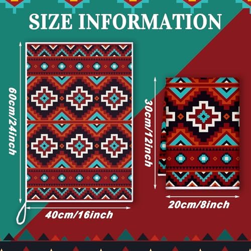 Boyiee Set of 6 Boho Aztec Kitchen Towels
