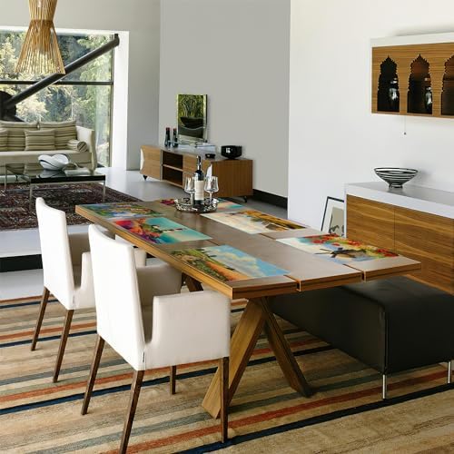 Natural Elegance Oil Painting Landscape Placemats Set of 6