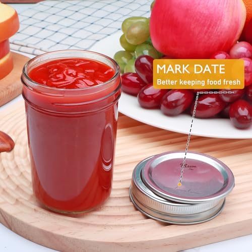 Mason Jars 8 oz Set of 30 Regular Mouth Airtight Lids BPA Free