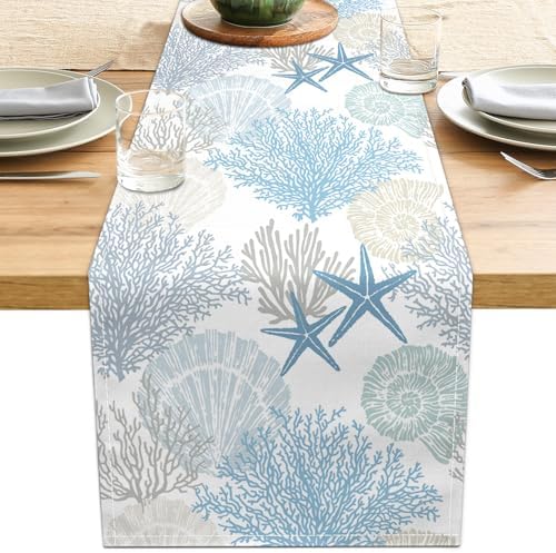 Elegant Linen Table Runner for Summer