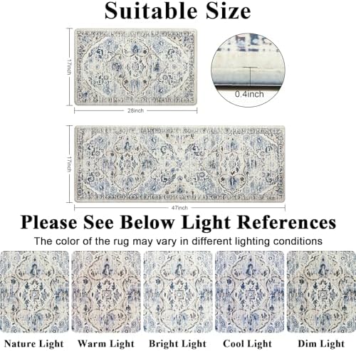 Vivid Standing Kitchen Mat Set
