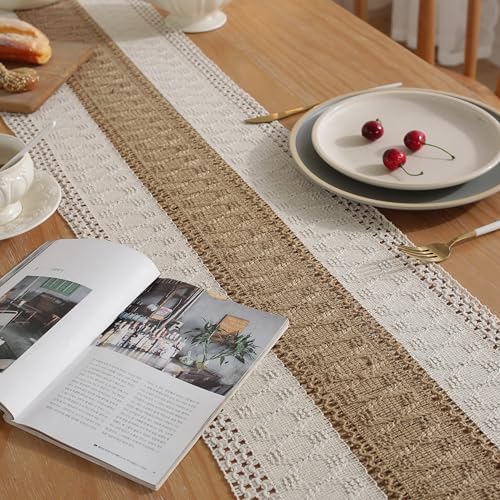 Denique Boho Placemats Set with Table Runner 13PCS Set