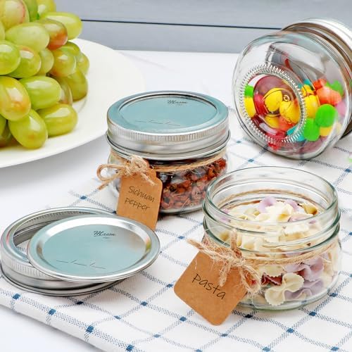 40-Piece Mason Jar Set Glass Storage Jars with lids
