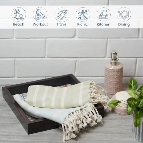 The Fine Living Co Turkish Hand Towels - Set of 2