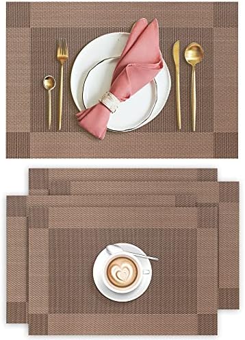 Heat-Resistant Washable Dining Placemats Set of 4