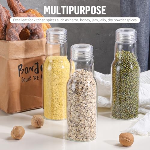 17oz Glass Bottles with Lids - High-Quality Storage Solutions