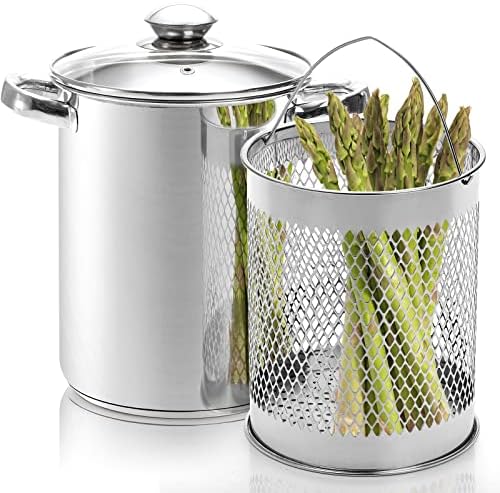 4 Quart Stainless Steel Asparagus Steamer Durable Versatile