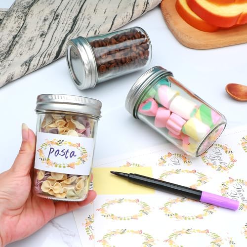 Mason Jars 8 oz Set of 30 Regular Mouth Airtight Lids BPA Free