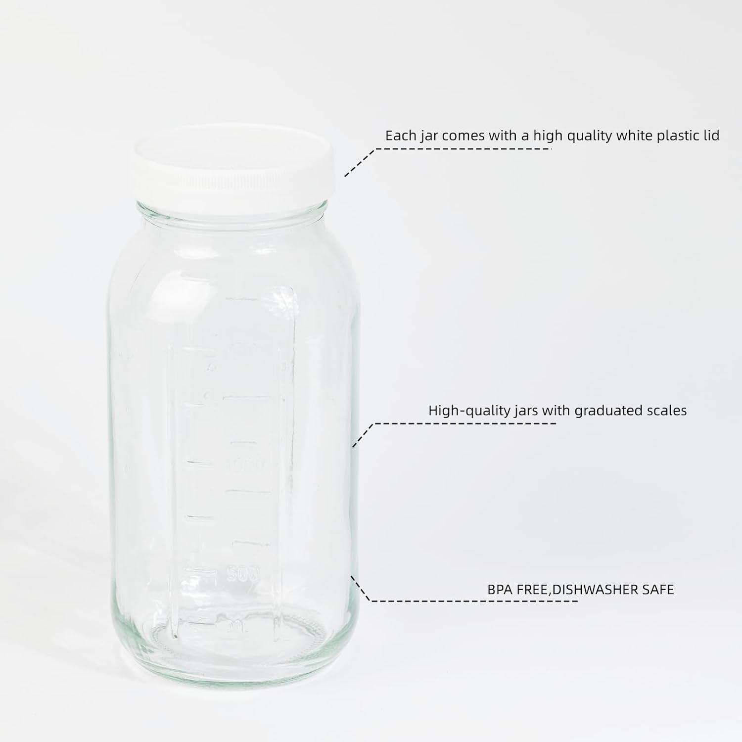 3-Piece Clear Mason Jars for Canning Gifting