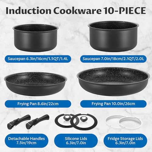 Sturdy Non-Stick Cookware Set for All Hobs