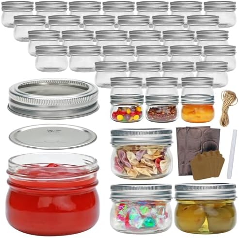 40-Piece Mason Jar Set Glass Storage Jars with lids