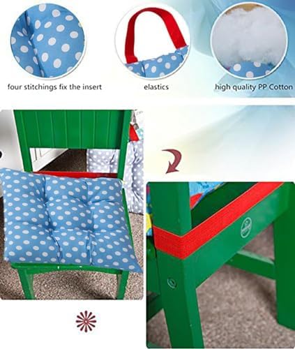 10 Polka Dot Child Seat Pad for Dining Chairs