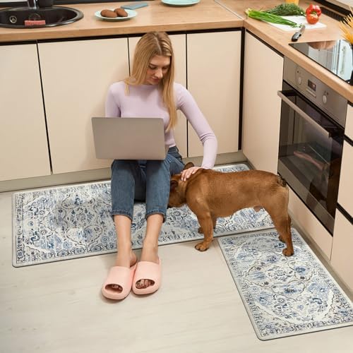 Vivid Standing Kitchen Mat Set