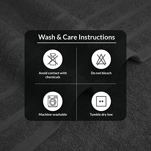 Premium Dishcloth Set - Black 100 Cotton