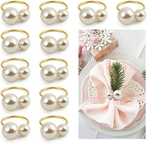 12-Piece Set of Elegant Gold Napkin Rings
