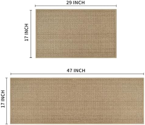 Artoid Mode Washable Non-Slip Kitchen Rugs Set of 2