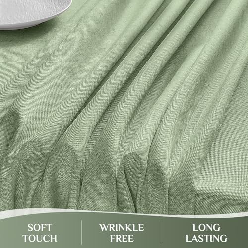 Sage Green burlap tablecloth waterproof for any setting