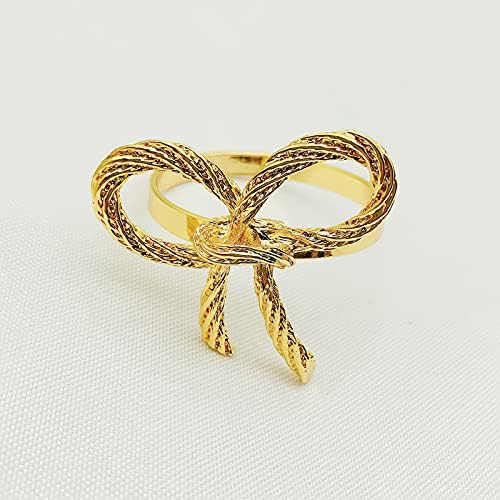 Capture Elegance with 6PC Gold Napkin Rings