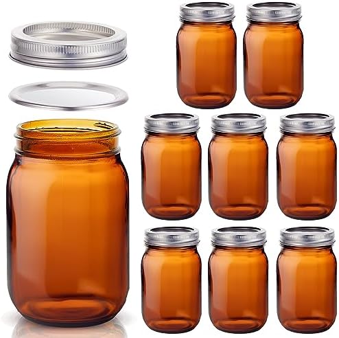 Norme 8-Piece Amber Mason Jars