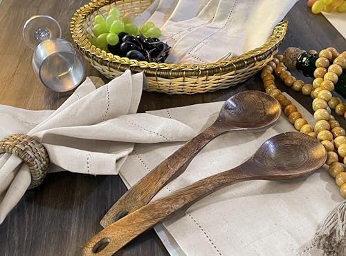 Elegant 18x18 Flax Linen Napkins Set