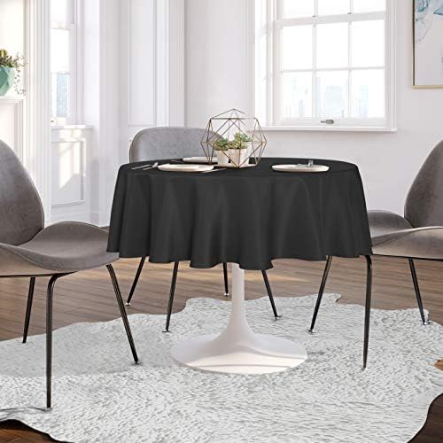 Sancua 60-inch Round Tablecloth - Durable Water-Resistant for Dining Camping