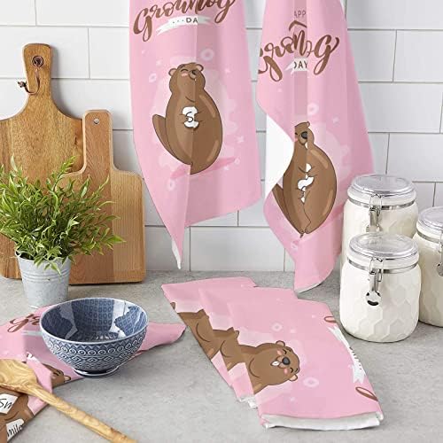 ZOE GARDEN Groundhog Day Kitchen Towels