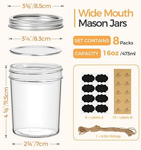 Wide Mouth Mason Jars for Preserving DIY Graduation Gifts
