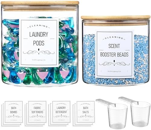 Premium Glass Laundry Jars from CYYKDA