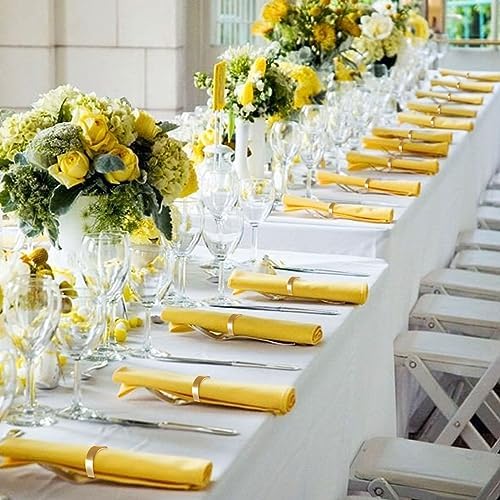 Set of 4 Gold Napkin Rings for Weddings and Parties