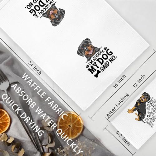 Rottweiler Gifts Eco-Friendly Kitchen Towels 2-Pack Set