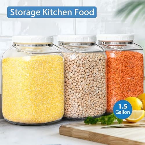 15 Gallon Glass Jars with Airtight Lid for Canning Storage
