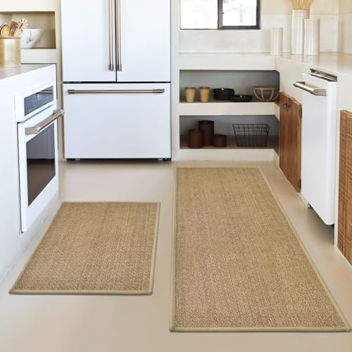 Artoid Mode Washable Non-Slip Kitchen Rugs Set of 2
