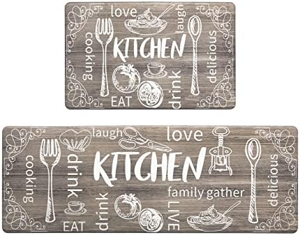 HEBE Anti-Fatigue Kitchen Rugs Set