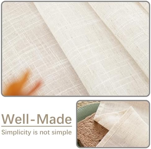 Natural Linen Textured Tablecloth Water Resistant