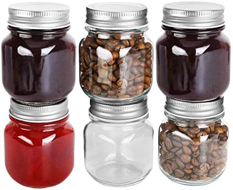 Elegant 4-Ounce Mason Jars with Silver Lids for DIY Canning