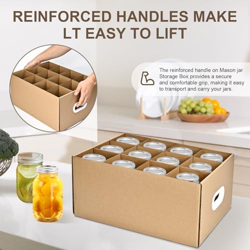 Mason Jar Storage Boxes 6 Pc