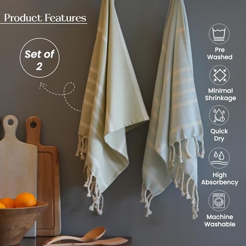 The Fine Living Co Turkish Hand Towels - Set of 2