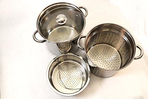 EXCELSTEEL 8 Quart 4 Piece Stainless Steel Cookware Set