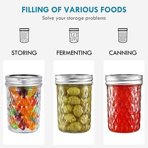 Premium 12-Pack Mason Jars