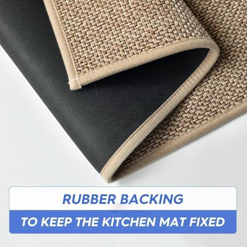 Artoid Mode Washable Non-Slip Kitchen Rugs Set of 2