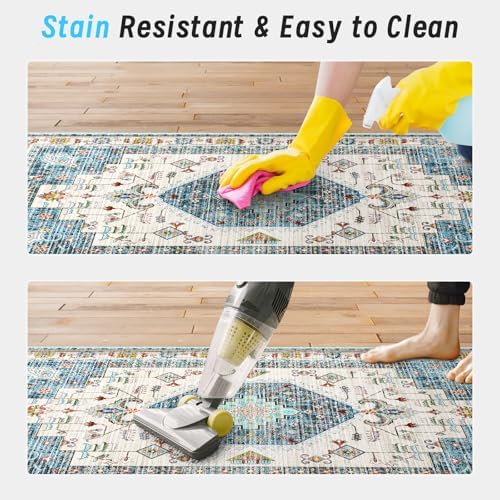 HappyTrends Boho Anti-Fatigue Kitchen Mat Set for Ergonomic Comfort