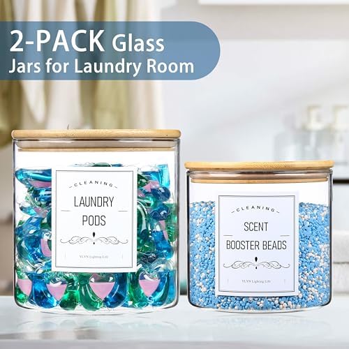 Premium Glass Laundry Jars from CYYKDA