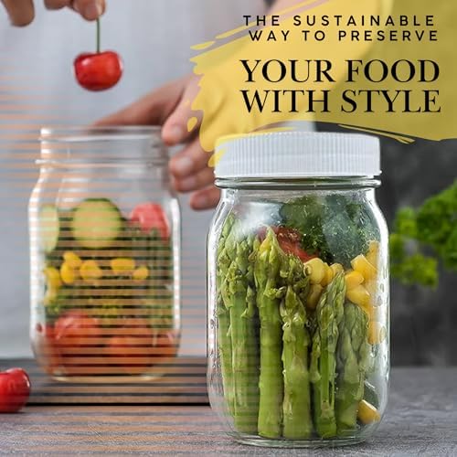 High-Quality Glass Mason Jars 16 oz