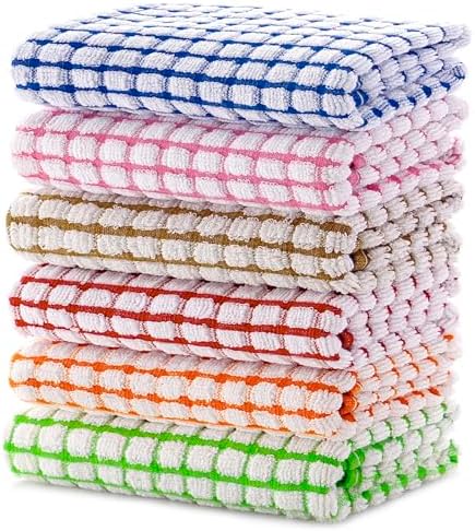 100 Cotton Kitchen Dish Towels 16x25 6Pack